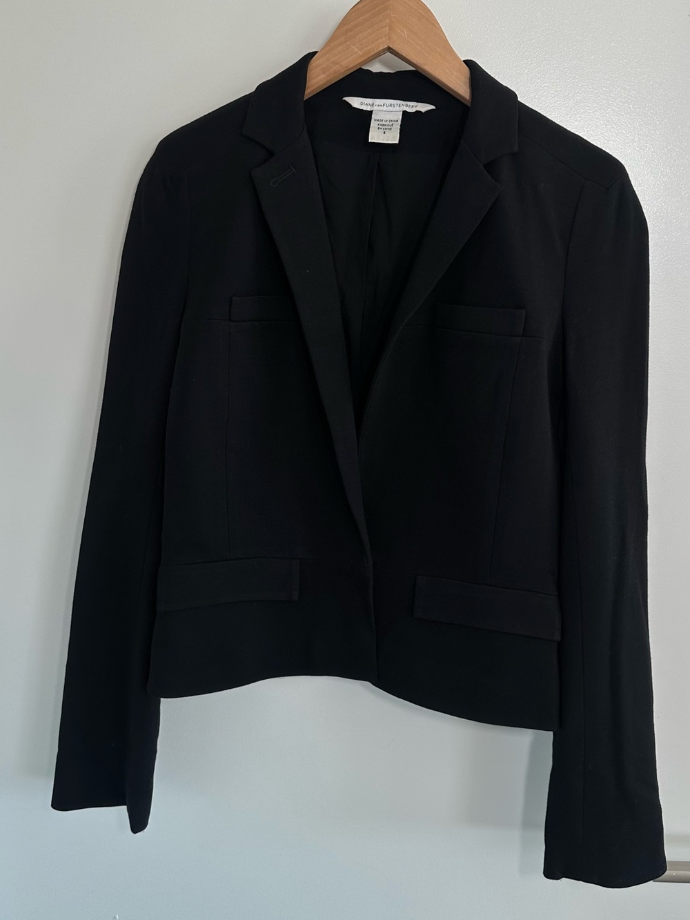 Diane Von Furstenberg Black Tailored Blazer